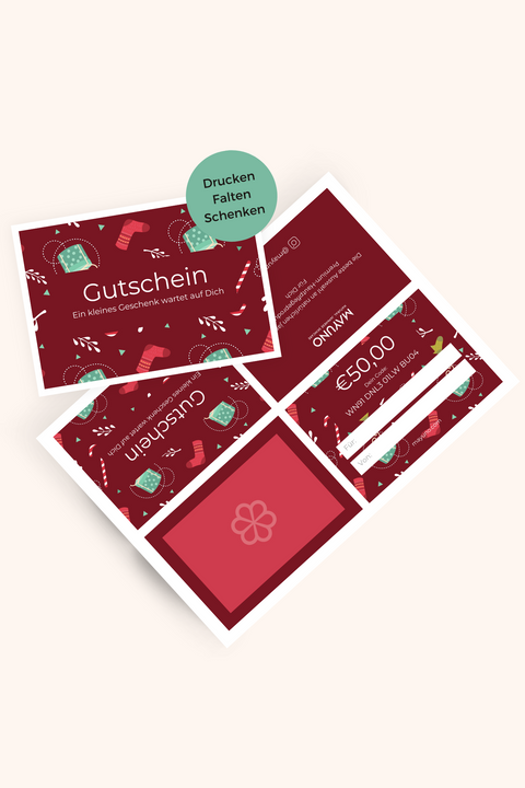 MAYUNO Gutschein - Weihnachtsedition (Deutsch)